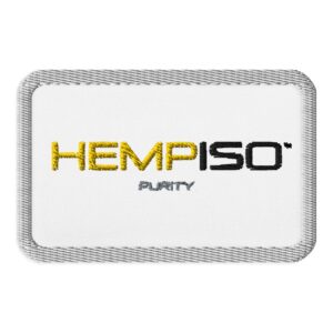 White HermpISO Embroidered Patches – Rectangle 3.5″×2.25″