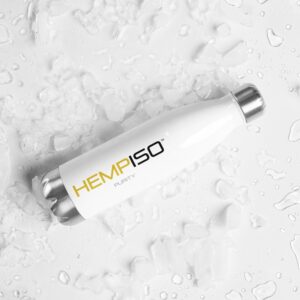White HempISO Stainless Steel Water Bottle