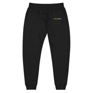Black HempISO Unisex Fleece Sweatpants
