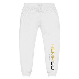 White HempISO Unisex Fleece Sweatpants